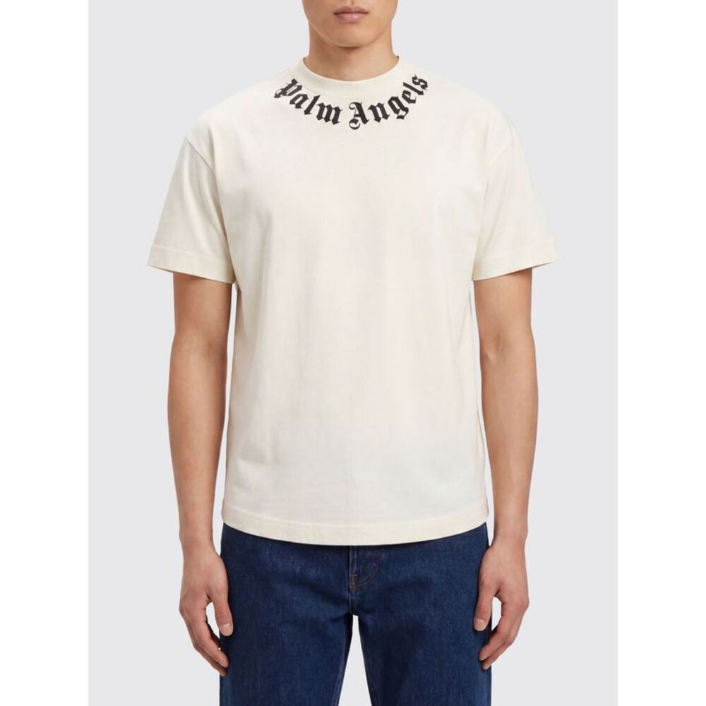 Palm Angels Men Cotton T-Shirt With Logo Palm Angels